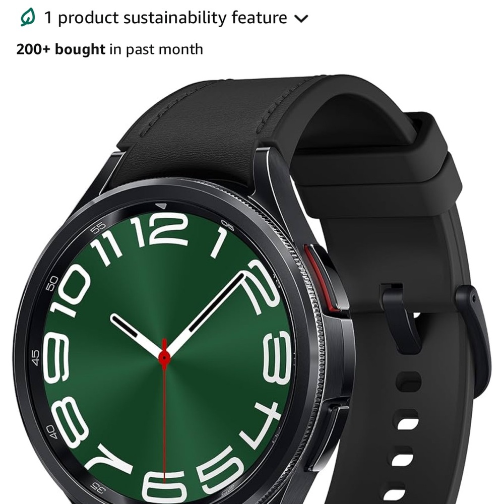 Samsung Black and Green Smartwatch with Modern Display